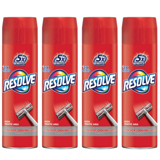 Resolve High Traffic Area Carpet Foam Cleaner 22 oz (4 Pack)