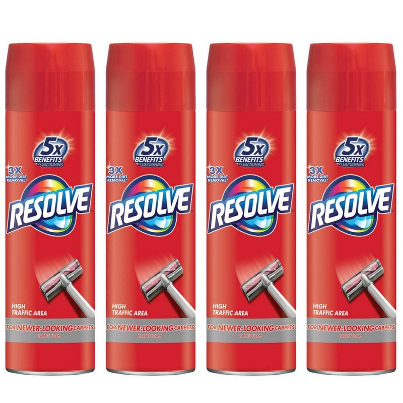 Resolve High Traffic Area Carpet Foam Cleaner 22 oz (4 Pack)