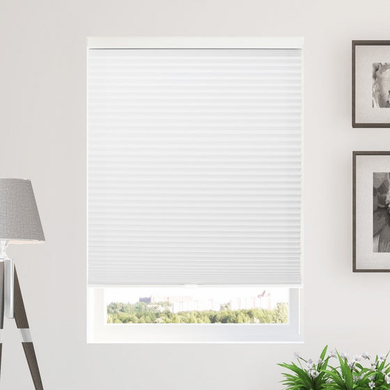 Chicology Cordless Cellular Shades Privacy Single Cell Window Blind, 72" W X 48" H, Morning Mist (Privacy and Light Filtering)