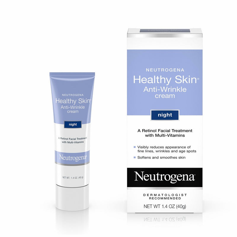 Neutrogena Healthy Skin Anti-Wrinkle Retinol Night Cream Treatment with combination of Pro-Vitamins B5, Vitamin E and Special Moisturizers, 1.4 oz