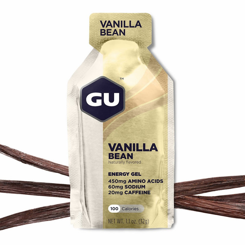 GU Energy Original Sports Nutrition Energy Gel, Vanilla Bean, 24 Count