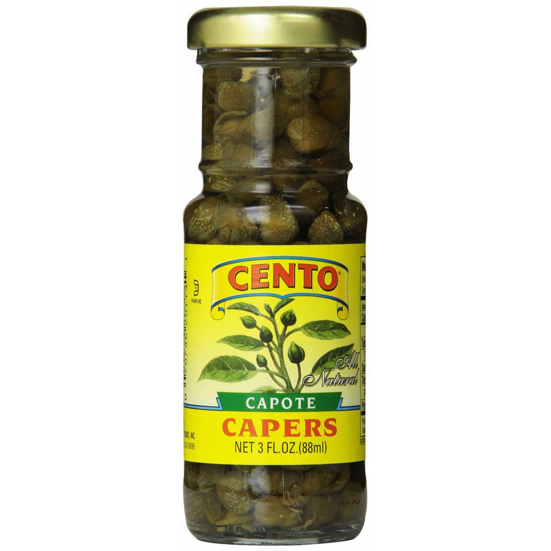 Cento All Natural Capers, 3-Ounce Jars (Pack of 12)