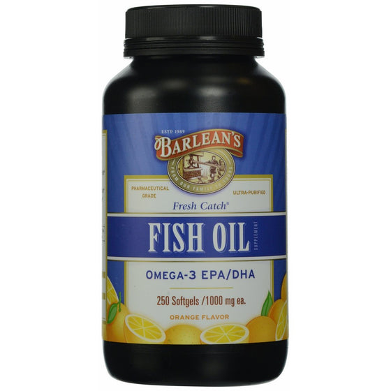 Barlean's Organic Oils Fresh Catch Fish Oil, Omega-3, Orange Flavor, 250-Softgels each