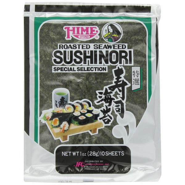 Hime Seaweed Sushi Nori, 10 Sheets, Net. Wt. 1 Ounce