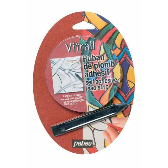 Pebeo Vitrail, Self-Adhesive Lead Strip for Stained Glass Effect