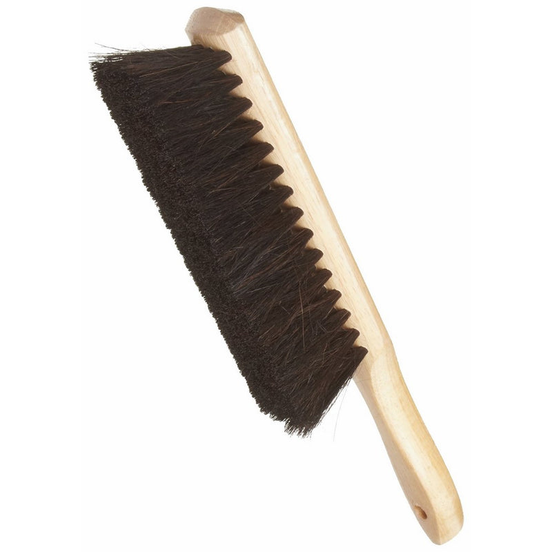 Weiler 71019 Horsehair Counter Duster with Wood Handle, Wood Block, 2-1/2" Head Width, 8" Overall Length, Natural