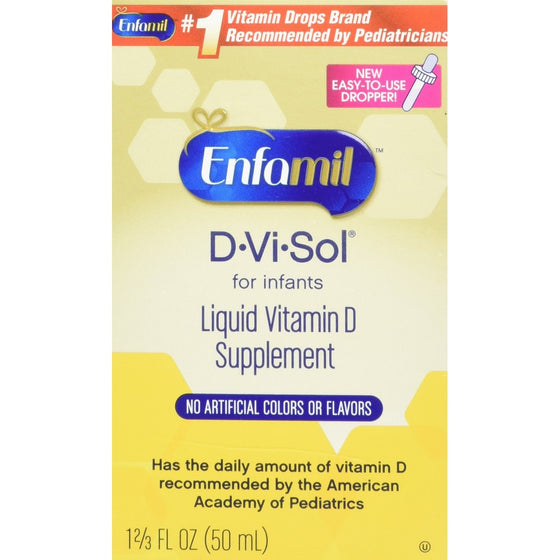 Enfamil D-Vi-Sol Vitamin D Supplement Drops for Infants 50 mL dropper bottle