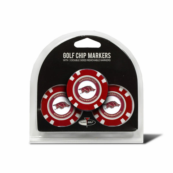 NCAA Arkansas Razorbacks 3 Pack Golf Chip Ball Markers