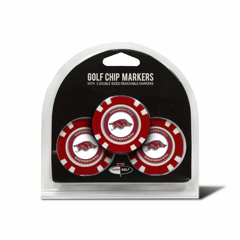 NCAA Arkansas Razorbacks 3 Pack Golf Chip Ball Markers