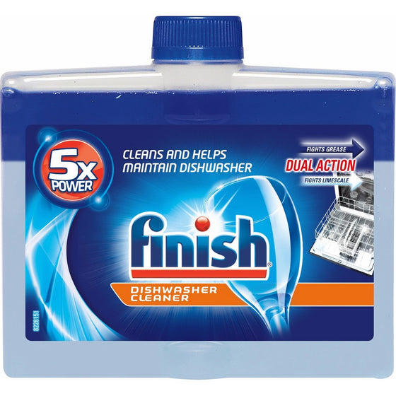 Finish Dishwasher Machine Cleaner, 8.45 fl oz Bottle, Dual Action To Fight Grease & Limescale (Pack of 4)