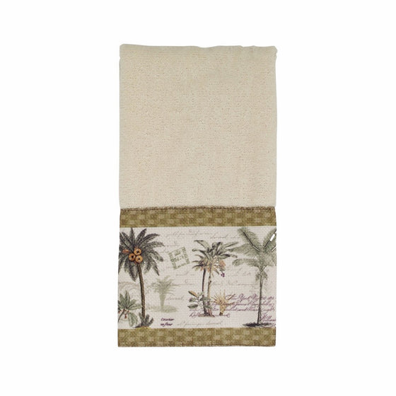 Avanti Linens 036684IVR Colony Palm Finger Towel, Medium, Ivory