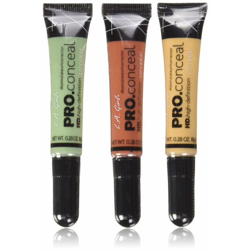 L.A. Girl Pro Conceal Set Orange, Yellow, Green Correctors