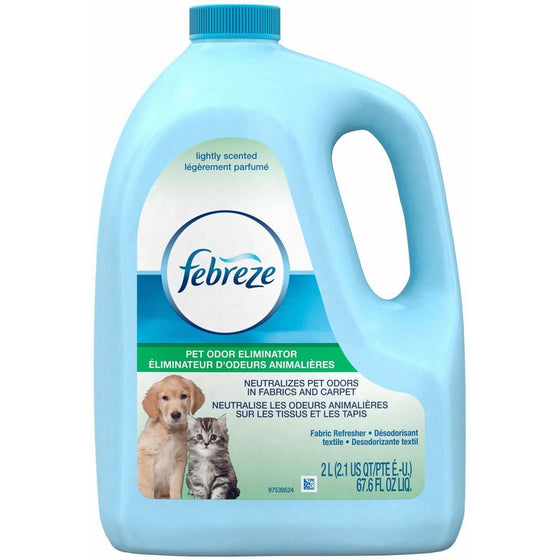 Febreze Fabric Refresher Pet Odor Eliminator Air Freshener (1 Count, 67.6 FL Oz), 4.409 Pound