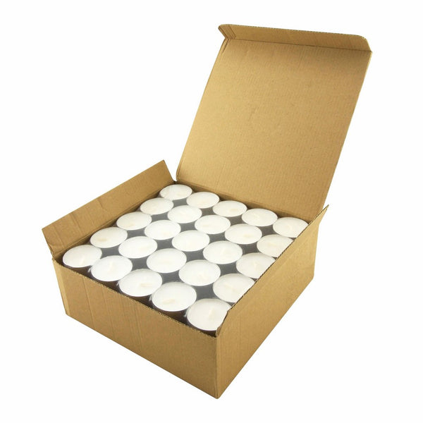 Long Burning Tealight Candles - 8 Hours - White - Unscented - 100 Pack