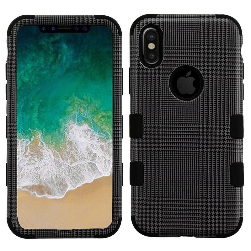 iPhone X Case, Mybat Blazer Dual Layer [Shock Absorbing] Protection Hybrid PC/TPU Rubber Case Cover For Apple iPhone X, Gray/Black
