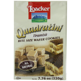 Loacker Quadratini Tiramisu Wafer Cookies, 7.76-Ounce Packages (Pack of 8)