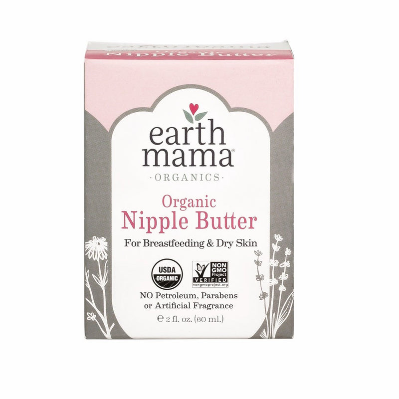 Earth Mama Organic Nipple Butter for Breastfeeding and Dry Skin, 2-Fluid Ounce