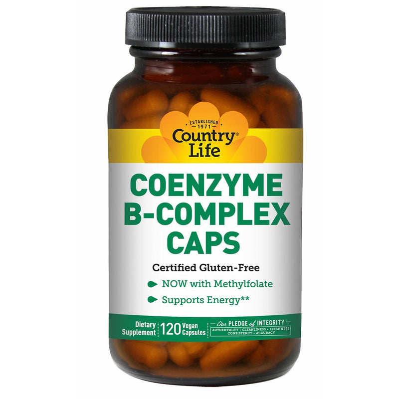 Country Life - Coenzyme B-Complex with Methylfolate - 120 Vegan Capsules