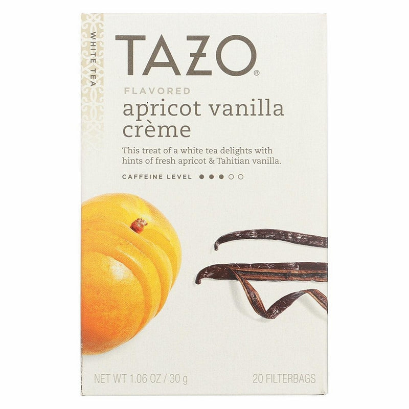 Tazo Vanilla Apricot White Tea, 20-Count Tea Bags (Pack of 6)
