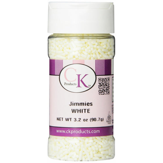 CK Products 3.2 Ounce Jimmies/Sprinkles Bottle, White