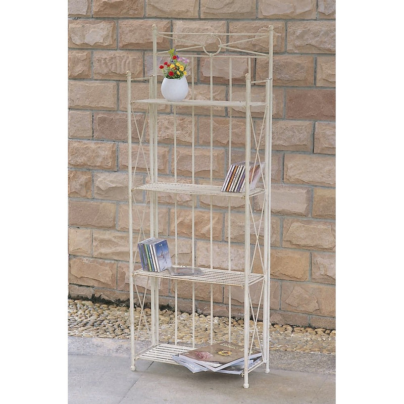 Iron 4-Tier Indoor/Outdoor Folding Bakers Rack