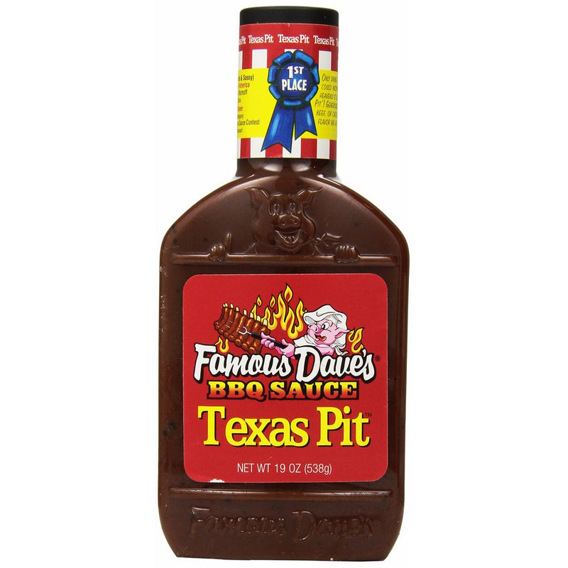 Famous Dave's BBQ Sauce Texas Pit, 19-Ounce (Pack of 6)
