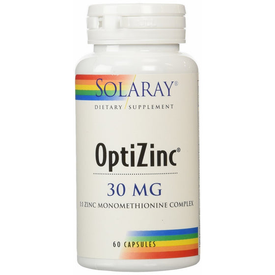 Solaray Optizinc Supplement, 30 mg, 60 Count