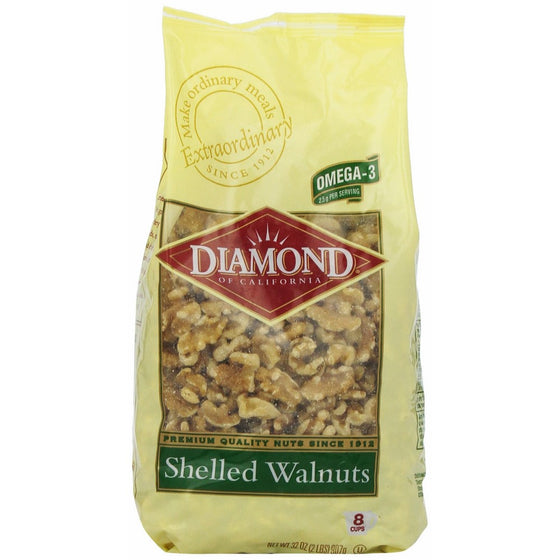 Diamond of California Shelled Walnuts, 32 Ounce