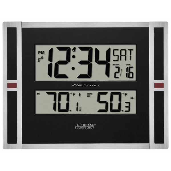 La Crosse Technology 513-149 11 inch Atomic digital wall clock with temperature