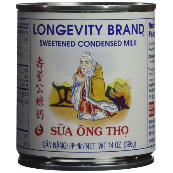 Longevity Sweetened Condensed Milk 14 Oz. (Pack of 2)