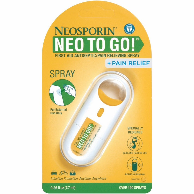 Neosporin Pain Relief Neo To Go! First Aid Antiseptic/Pain Relieving Spray.26 Oz