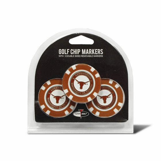 NCAA Texas Longhorns 3 Pack Golf Chip Ball Markers
