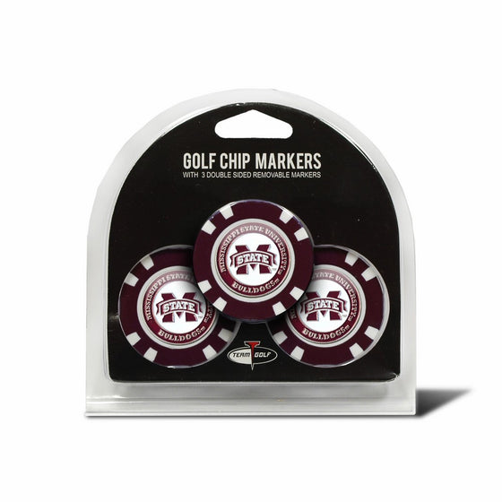 NCAA Mississippi State Bulldogs 3 Pack Golf Chip Ball Markers