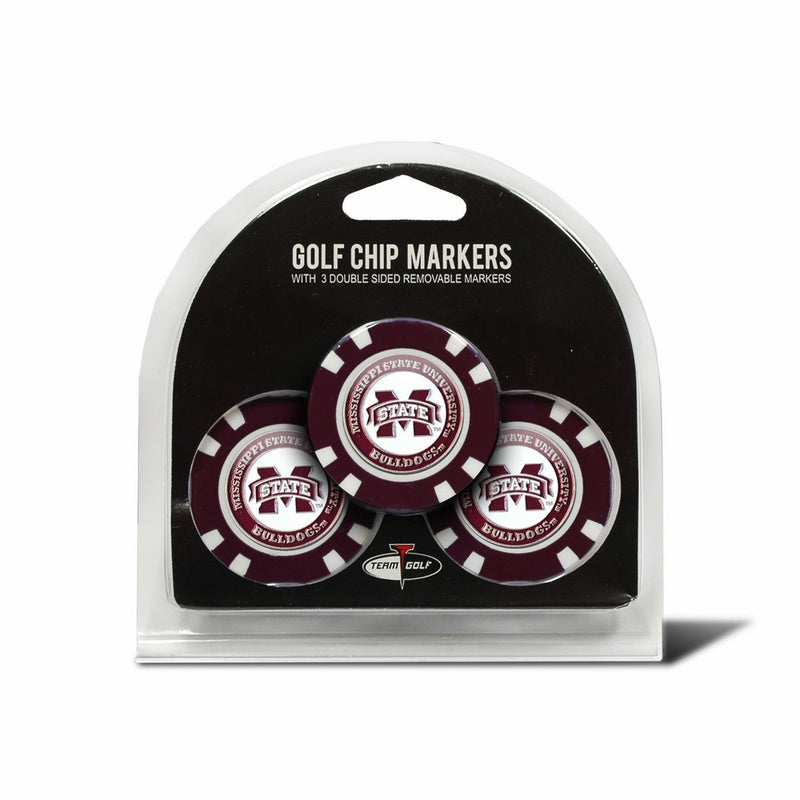 NCAA Mississippi State Bulldogs 3 Pack Golf Chip Ball Markers