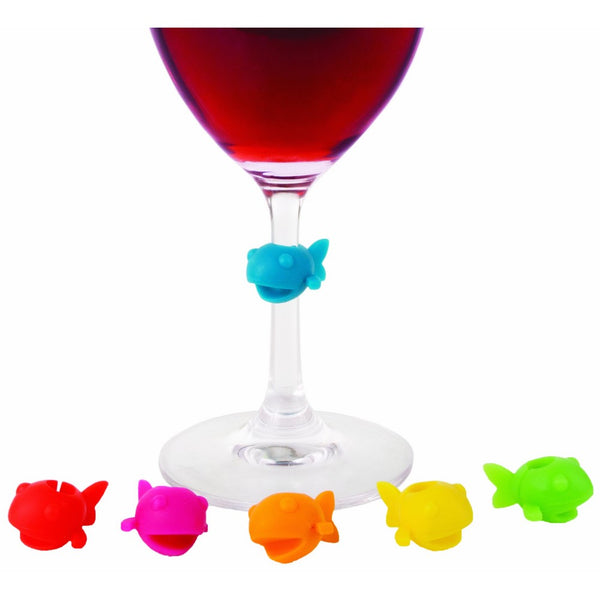 Guppy Silicone Wine Charms by True