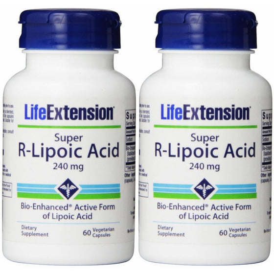 Life Extension Super R Lipoic Acid, 60 Capsules (2 Pack)