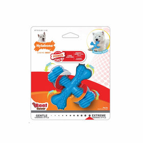 Nylabone Power Chew Dura Chew X Bone, Beef Flavored Dog Chew Toy