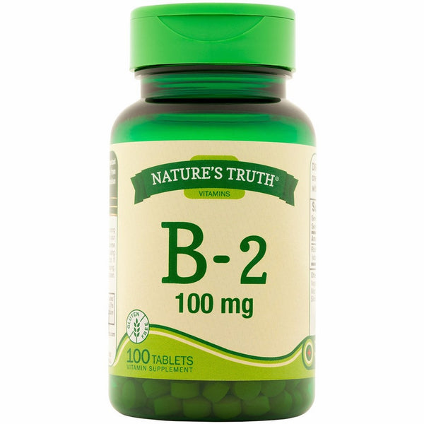 Nature's Truth Vitamin B-2 100mg Tablets, 100 Count