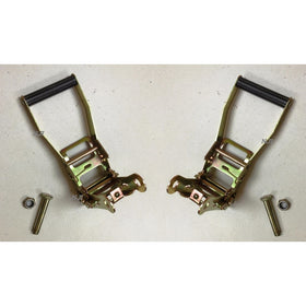 (2x) 2" Ratchet Handle for Tow Dolly Flat Bed Car Hauler Ratchet Tie Down Strap