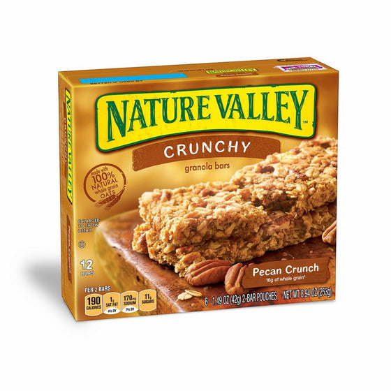 Nature Valley Granola Bars, Crunchy, Pecan Crunch, 8.94 Ounce (Pack of 12)
