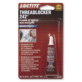 Loctite 37418 242 Blue Medium Strength Threadlocker Tube, 6-milliliter