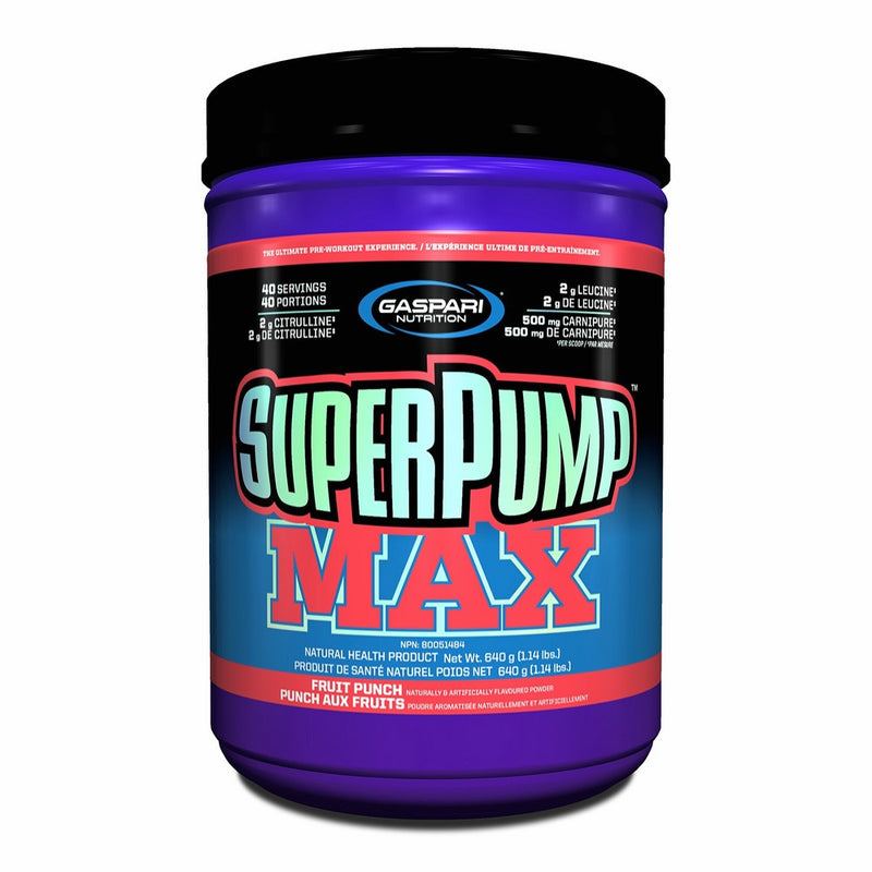 Gaspari Nutrition Super Pump Max, Fruit Punch, 1.41-Pounds