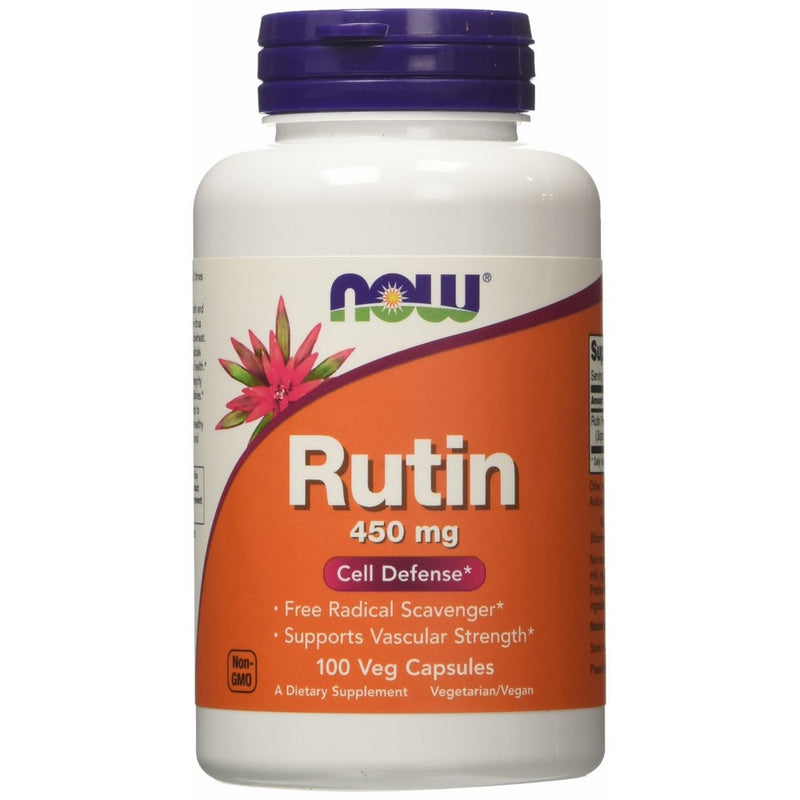 Now Foods | Rutin | 450 mg | 100 vegan capsules | gluten free | without genetic technology