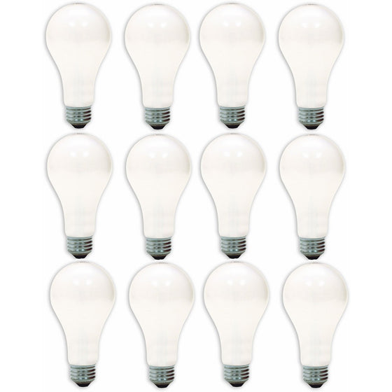 GE Lighting 97482-12 50/200/250-Watt A21 3-Way Soft White Light Bulb, 12-Pack