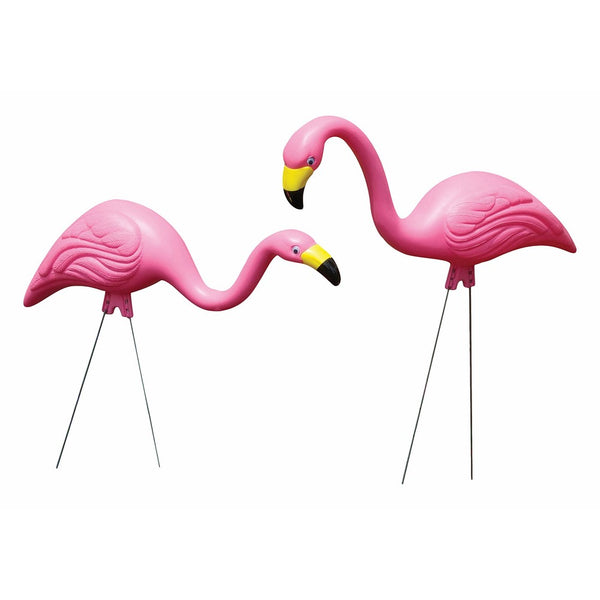 Bloem Pink Flamingo Garden Yard Statue 2-Pack (G2)