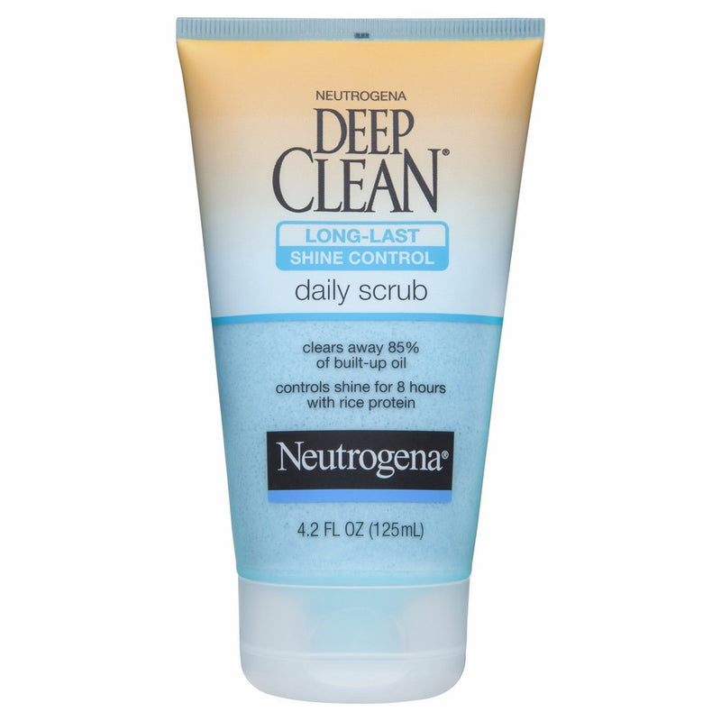 Neutrogena Deep Clean Long-Last Shine Control Daily Face Exfoliating Scrub, 4.2 Fl. Oz.