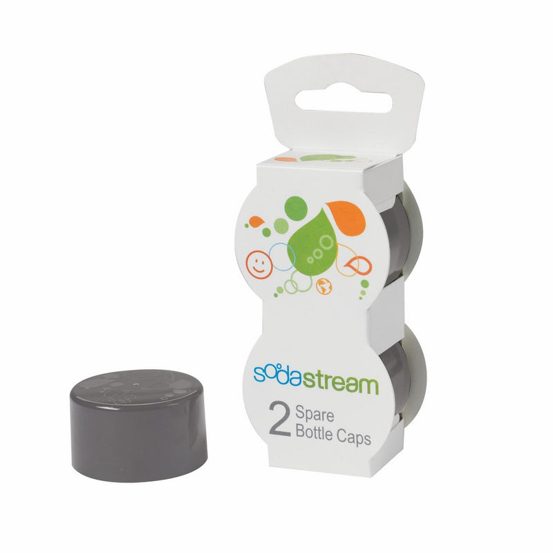 SodaStream Bottle Caps, Gray, 2-Pack