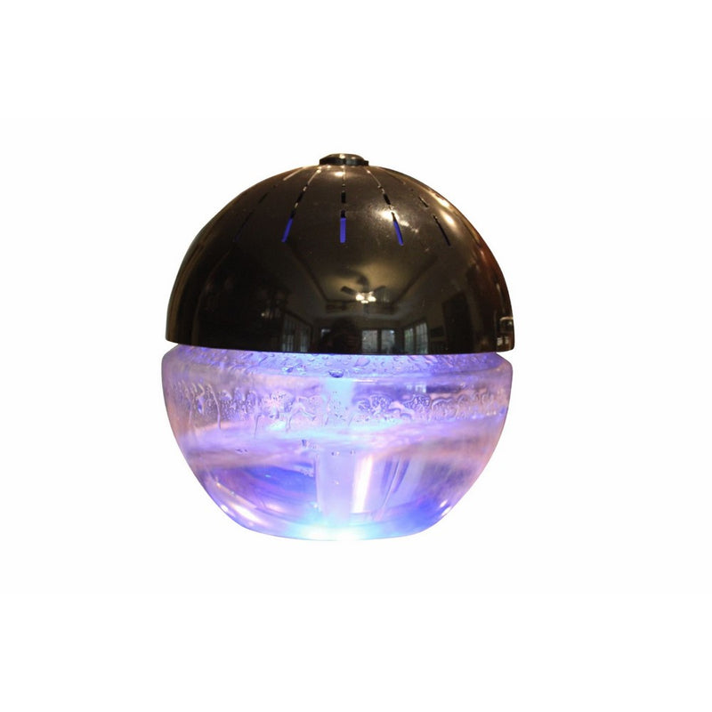 EcoGecko Earth Globe- Glowing Water Air Washer and Revitalizer with Lavender Oil, Black