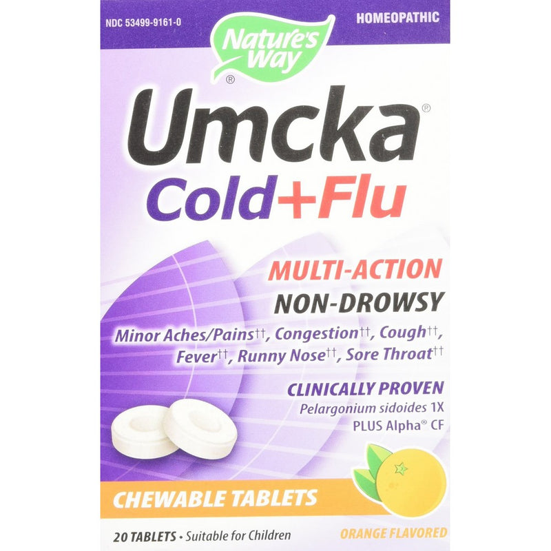 Nature's Way Umcka Cold Flu - Orange 20 Chwbls