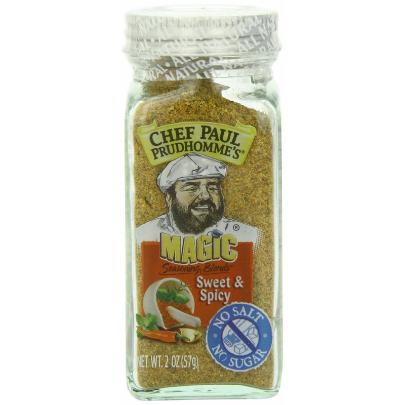 Chef Paul Prudhomme's Magic Seasoning Blends No Salt & No Sugar, Sweet and Spicy, 2-Ounce